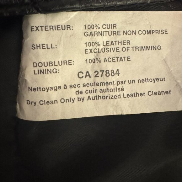 Vintage 90s Black Leather Vest, Braided Trim, Western Aesthetic Biker Moto Style - Picture 6 of 7